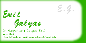 emil galyas business card